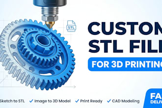 create custom stl file for 3d printing from your sketch or image
