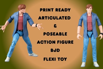 sculpt custom action figure articulated toy bjd character figure for 3d printing