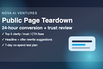 audit your public page or listing for clarity and trust