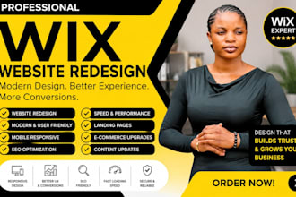 design or redesign wix or wix studio website
