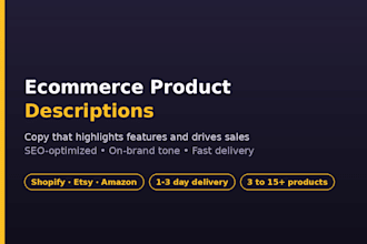 write compelling ecommerce product descriptions