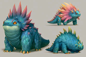 do creature concept art, character concept design or sketch