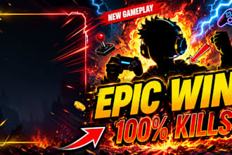 viral youtube thumbnail for gaming and kids channel