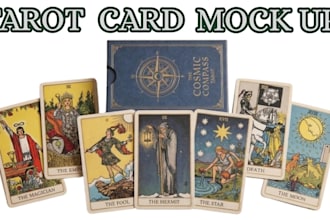 design custom tarot cards, oracle deck, and card game illustrations artwork