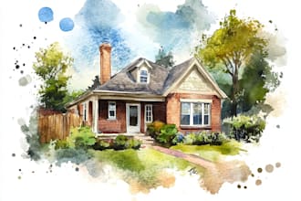 do watercolor house painting