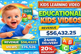 kids learning videos, animation for kids, youtube kids video