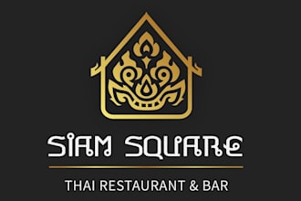 design thai street food restaurant logo
