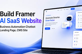 build framer ai saas website, business automation chatbot landing page, cms site