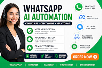 setup whatsapp api chatwoot manychat whatsapp ai automation meta verification