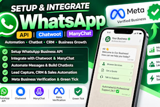 setup whatsapp api chatwoot manychat whatsapp  meta verification greentick
