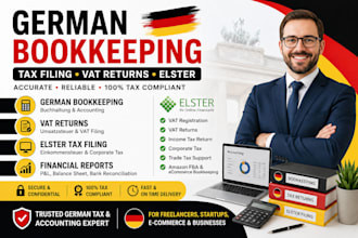 do german bookkeeping vat return elster tax filling and accounting