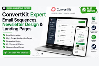 setup email sequence expert convertkit newsletter design convertkit landing page
