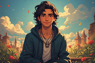 paint beautiful portrait in disney cartoon