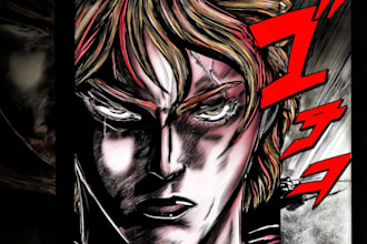 create dynamic action comic pages or manga with expressive art