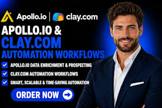 set up apollo io and clay com automation workflows