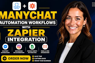 set up manychat automation workflows with zapier integration