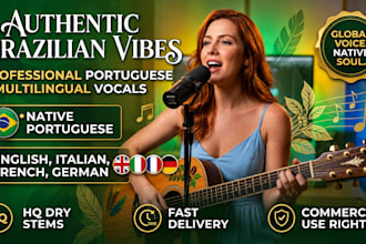 record professional session vocals as your brazilian female portuguese vocalist