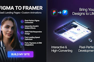 convert figma to framer website saas landing page motion animation design