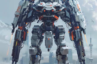 create custom mecha robot art