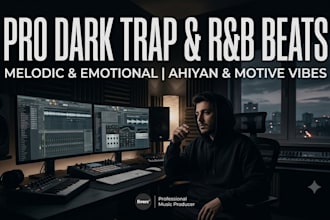 produce a professional dark melodic trap beat for you