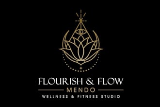 design holistic wellness and fitness studio logo
