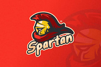 make esport logo, spartan, knight