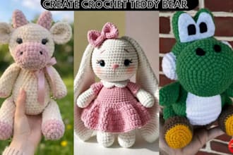 create crochet plushie teddy bear etsy personalized gift stuffed animal keychain