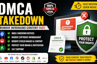 send dmca takedown to remove copyright violating content under dmca