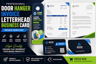 do professional  design of doorhanger, letterhead, business card