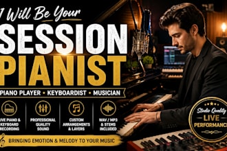 l be your professional session pianist piano player and keyboardist