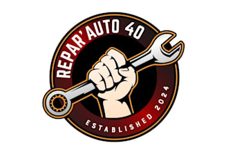 design luxurious auto garage brand logo