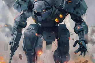 create custom mecha robot art
