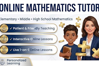 be your online math tutor for kids and school students