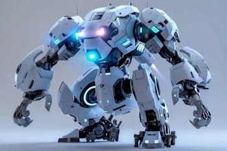 draw custom mecha robot