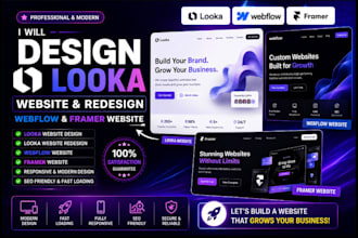 design looka website redesign webflow framer looka website