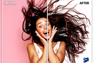 do professional hair masking and background removal in photoshop