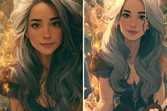 draw fantasy  custom illustration