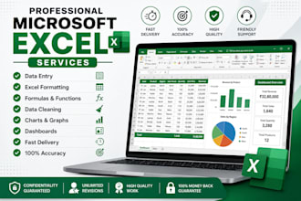 microsoft excel data entry, formatting, formulas and spreadsheet tasks