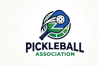 create a simple impactful pickleball logo design