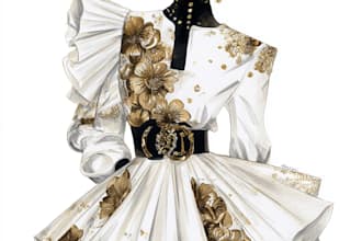 draw a fashion illustration or sketch
