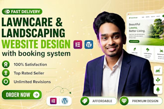 do landscape website, lawn care website, cleaning website in wordpress elementor