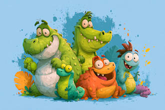 draw cartoon, comic illustrations and mascot characters