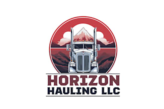 design heavy haul trucking company logo