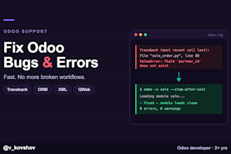 fix your odoo bugs, errors and technical issues fast