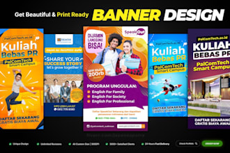 design marketing banner ads, roll up banner, signage design