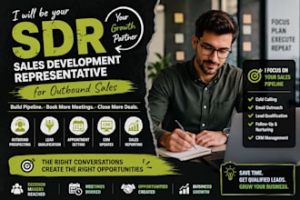 be your sales development representative sdr for outbound sales