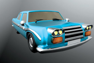 create low poly 3d models, game assets and props