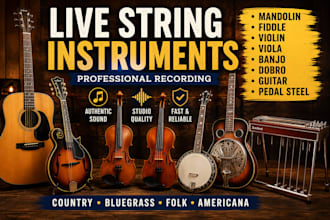 record professional mandolin, fiddle, banjo, dobro and pedal steel tracks