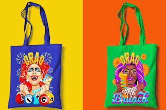 create a custom tote bag design
