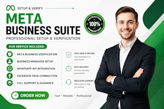 setup meta business suite, whatsapp API, meta business verification